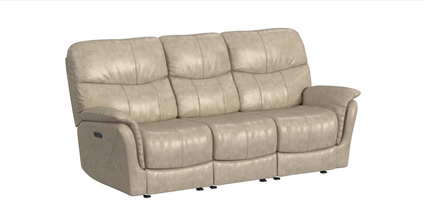 Bassett Club Level Cary 3748P62F 3 Seat Reclining Sofa with Power